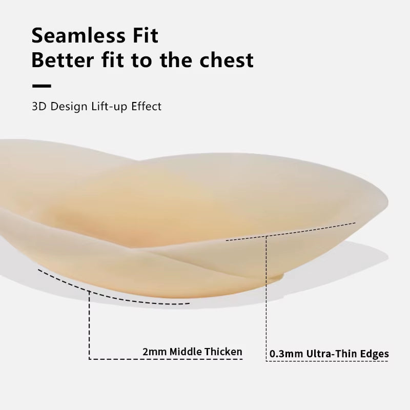 Medical Grade Self Adhesive Nipple Covers No Glue - Reusable Silicone Breast Petals Korean Invisible Skin Tone Pasties Wholesale