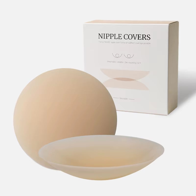 Medical Grade Self Adhesive Nipple Covers No Glue - Reusable Silicone Breast Petals Korean Invisible Skin Tone Pasties Wholesale