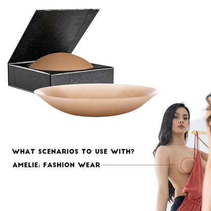 Nude Invisible Reusable Seamless Pasties Super Adhesive No Glue Strapless Self Adhesive Silicone Nipple Covers