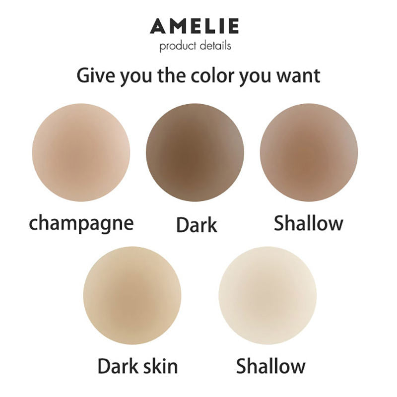 Nude Invisible Reusable Seamless Pasties Super Adhesive No Glue Strapless Self Adhesive Silicone Nipple Covers