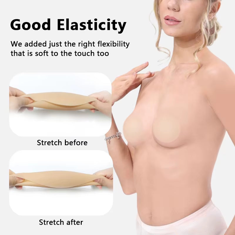 Medical Grade Self Adhesive Nipple Covers No Glue - Reusable Silicone Breast Petals Korean Invisible Skin Tone Pasties Wholesale